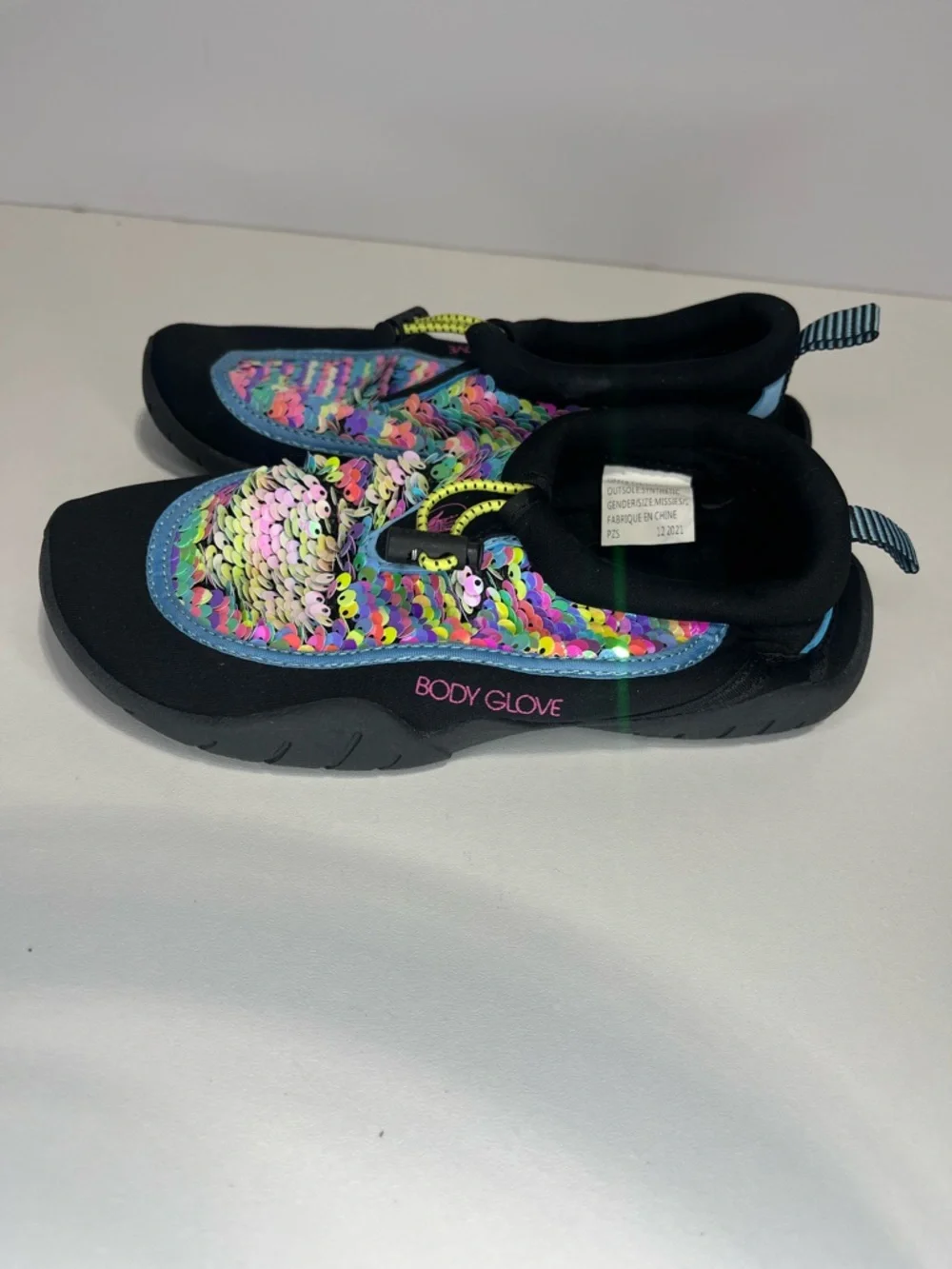 Body Glove Kids Mermaid Sequin Water Shoes - Black + Multicolor Girls size l